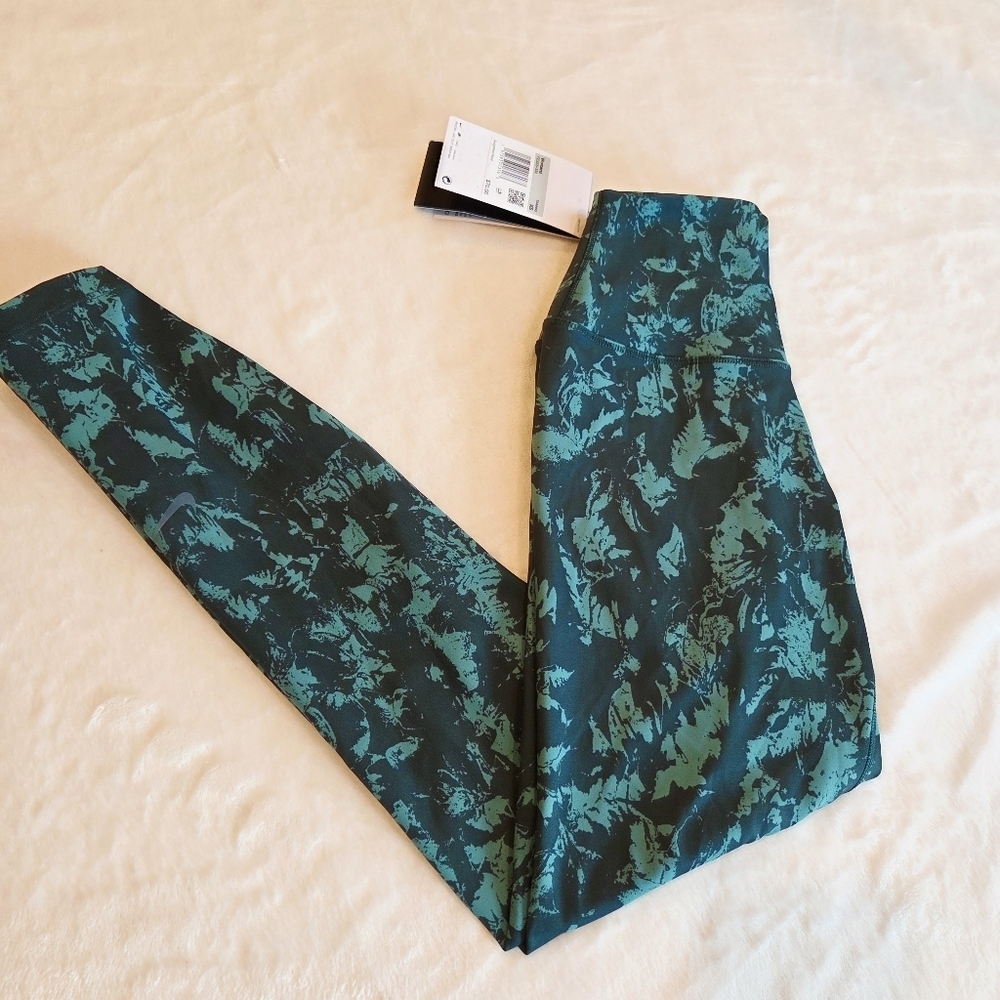 Nike Women Dri-FIT One High Waisted 7/8 Printed Legging VINTAGE GREEN XS - Picture 12 of 13